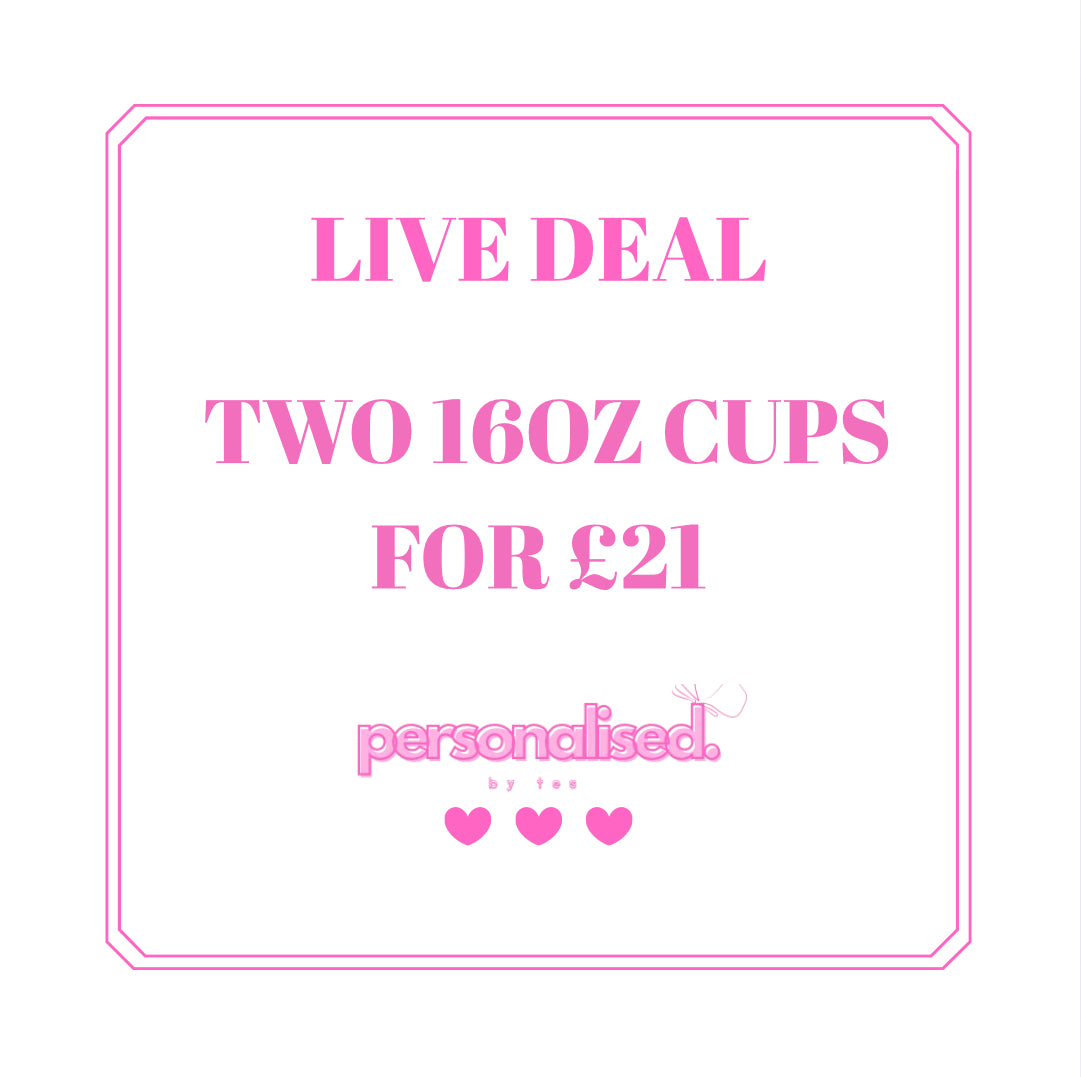 2 for £21 Glass & Plastic 16oz Cups